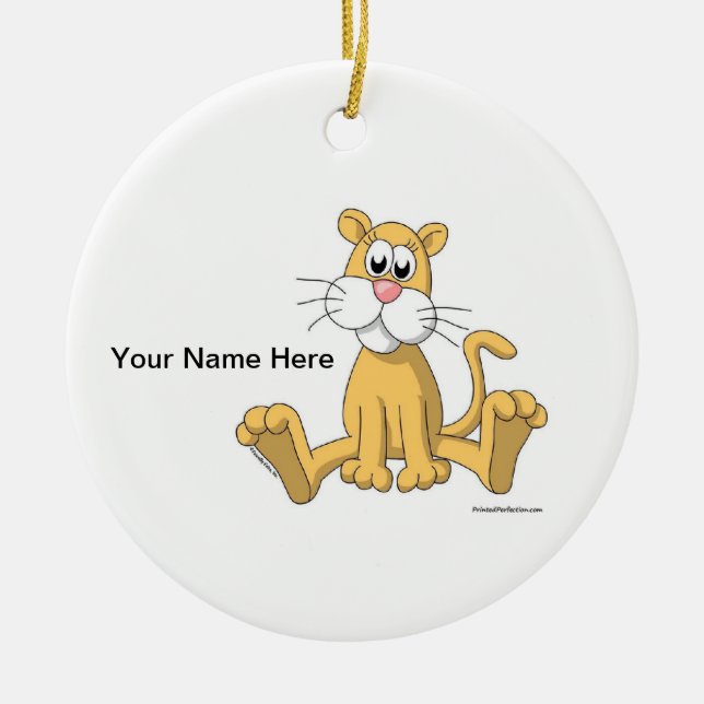 Lion - Female Ceramic Tree Decoration (Front)