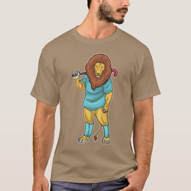 Lion Field hockey Hockey stick T-Shirt (Front)