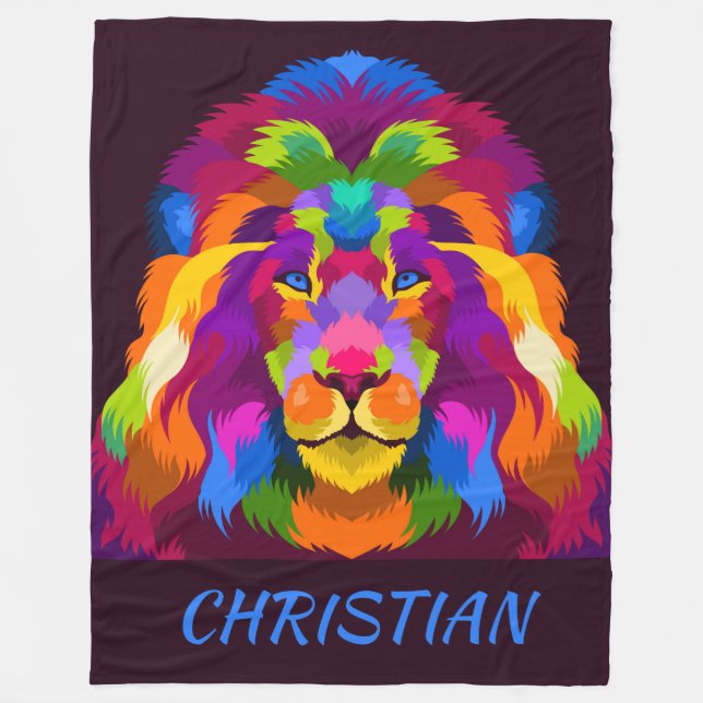 Lion Fleece Blanket (Front)