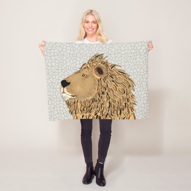 Lion Fleece Blanket (In Situ)
