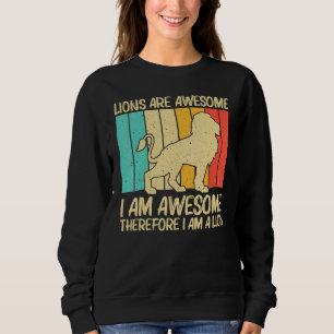 Lion For Men Women African Safari Zoo Animal Retro Sweatshirt