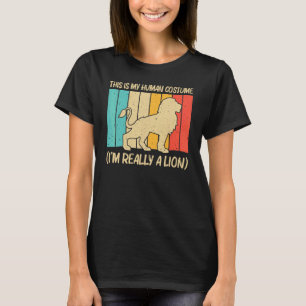 Lion For Men Women African Safari Zoo Animal Retro T-Shirt