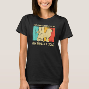 Lion For Men Women African Safari Zoo Animal Retro T-Shirt