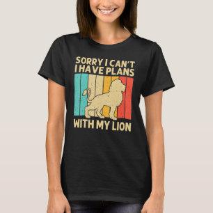 Lion For Men Women African Safari Zoo Animal Retro T-Shirt