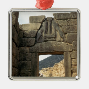 Lion Gate over the entrance Metal Tree Decoration