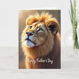 Lion Gentle Fathers Day Card