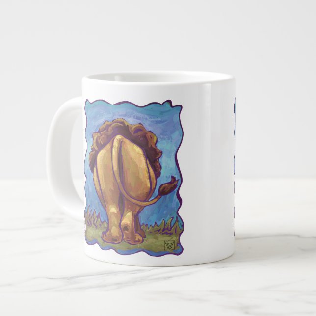 Lion Gifts & Accessories Large Coffee Mug (Front Left)