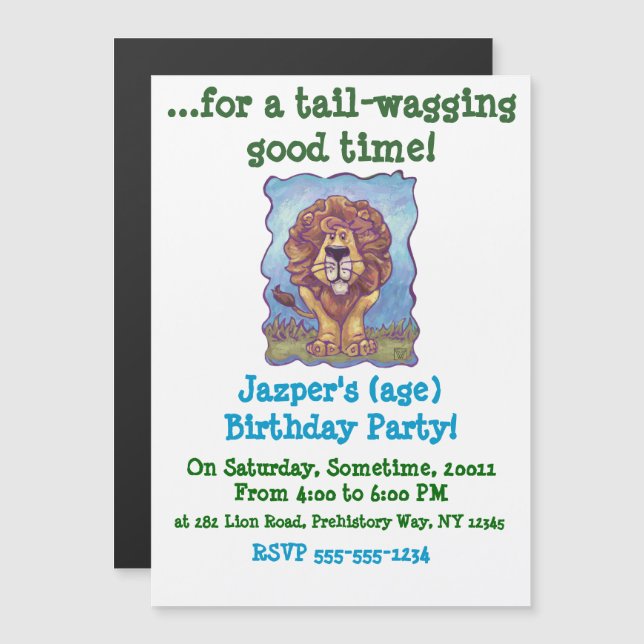 Lion Gifts & Accessories Magnetic Invitation (Front/Back)