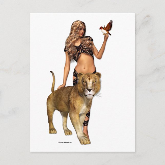 Lion Girl Postcard (Front)
