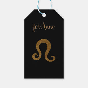Lion Golden  Custom Astrology Sign Gift Tags