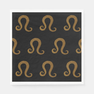 Lion Golden  Zodiac Astrology Sign Custom Napkin