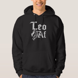 Lion Graphic July August Birthday Leo Zodiac Sign Hoodie