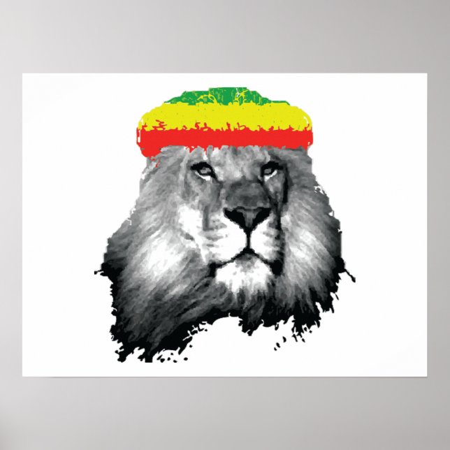 Lion GREEN YELLOW RED Poster (Front)