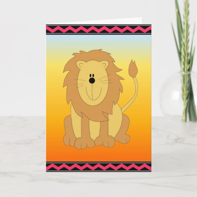 Lion Greeting Card (Front)