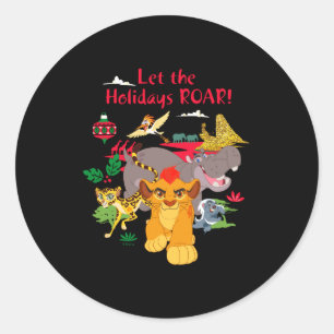 Lion Guard Let The Holidays Roar Classic Round Sticker