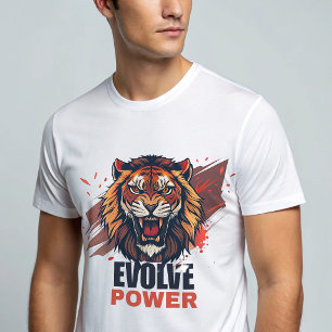 Lion Gym T-Shirt – Evolve Power Beast Mode Tee