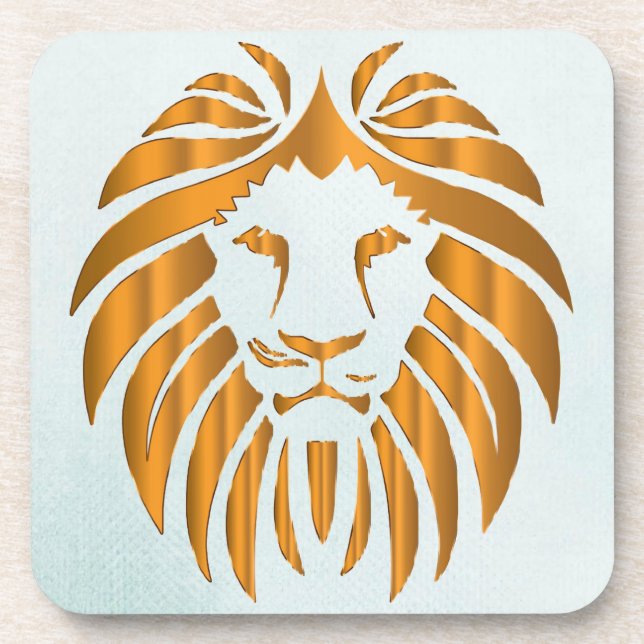 Lion Hard Plastic Coaster (Front)