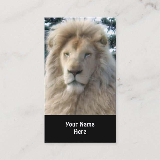 Lion Head business card black (Front)