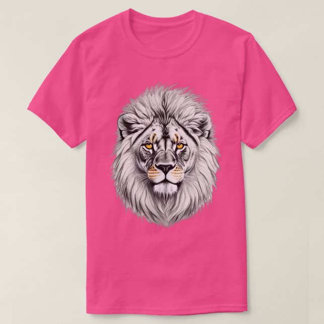 Lion Head Drawing T-Shirt (Design Front)