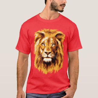 Lion-Head-Face Basic Dark Tshirt