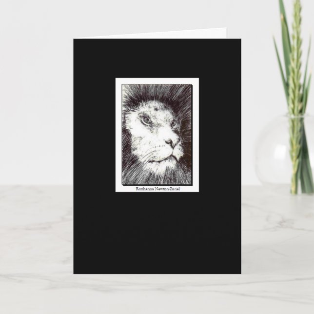 Lion head greeting card (Front)