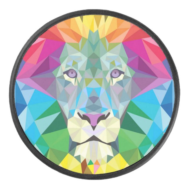 Lion Head Hockey Puck (Front)