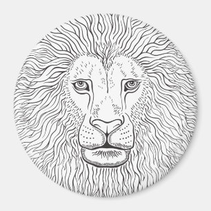 Lion head magnet