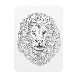 Lion head magnet