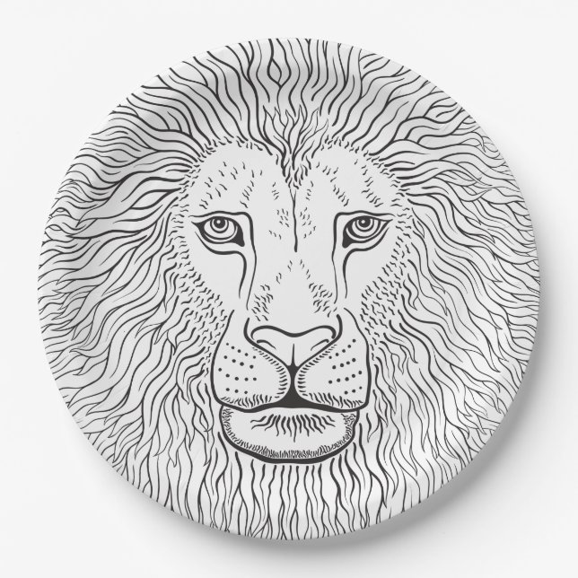 Lion head paper plate (Front)
