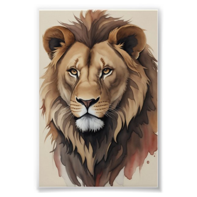 Lion Head Photo Print (Front)