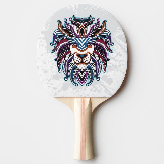 Lion Head Ping Pong Paddle (Front)