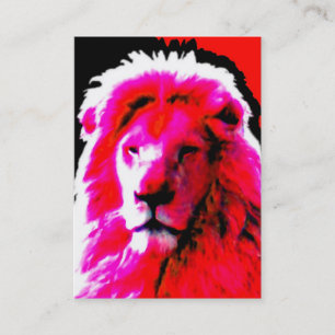 Lion Head Pink business card pink chubby