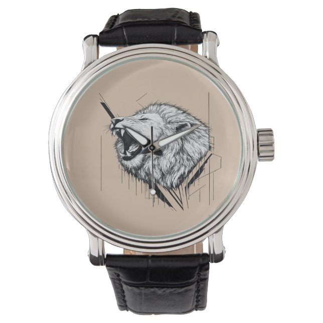 Lion Head Premium Design E-Watch Band  Watch (Front)