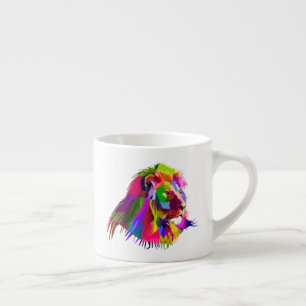 Lion  Head Prismatic Pop Art Design-62502 Espresso Cup