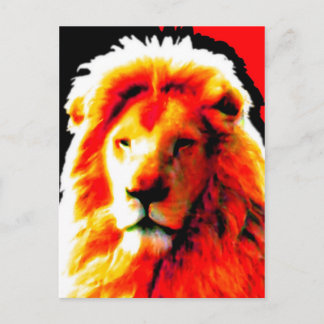Lion Head Red postcard