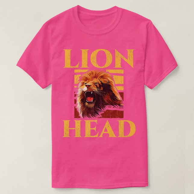 Lion Head Safari Wildlife Animal Zookeeper Premium T-Shirt (Design Front)