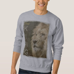 Lion Head The King Modern Elegant Men's Template Sweatshirt
