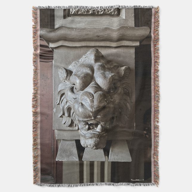 Lion Head Throw Blanket (Front Vertical)