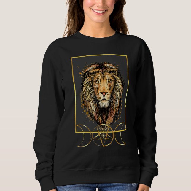 Lion Head  With Bright Gold Sweatshirt (Front)