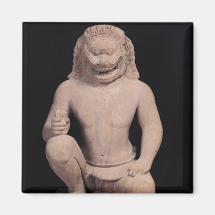 Lion-headed guardian, Banteay Srei Style, c.967 Magnet