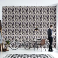 Lion Heads and Geometric Shapes