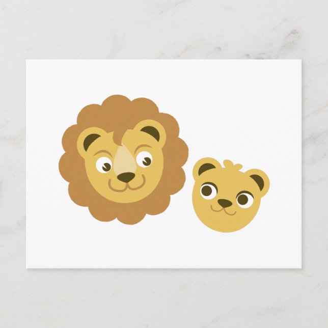 Lion Heads Postcard (Front)