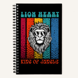 Lion Heart retro art design Notebook