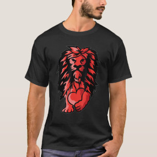 Lion Heart Valentines Day Cute Animal Love Wildlif T-Shirt