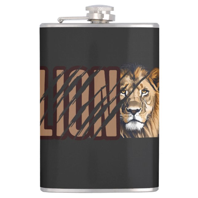 LION HIP FLASK (Front)