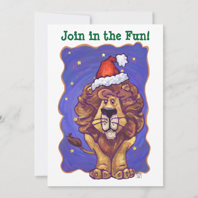 Lion Holiday Party Invite (Front)