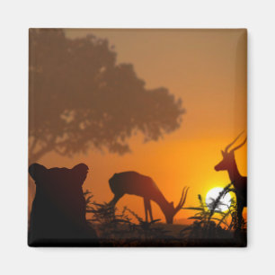 Lion Hunt Magnet