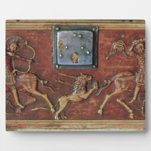 Lion Hunt, plaque from a Byzantine casket, 11th ce