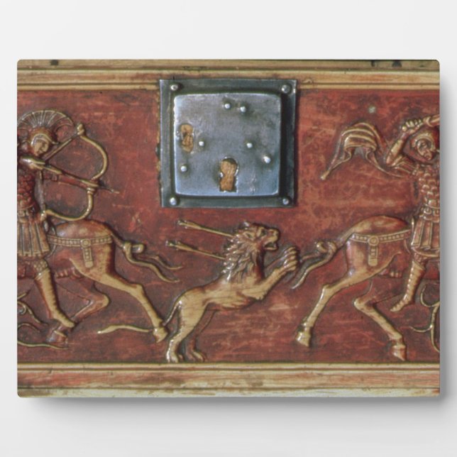 Lion Hunt, plaque from a Byzantine casket, 11th ce (Front)
