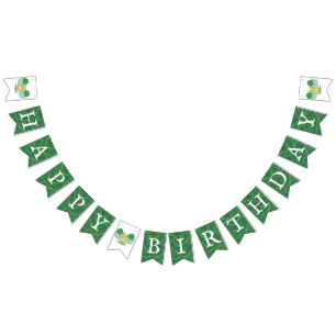 Lion Illustration Safari Happy Birthday Bunting